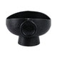 Decorative Pedestal Bowl with 2 Ring Handles | 16" Organic Black