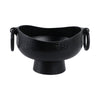 Decorative Pedestal Bowl with 2 Ring Handles | 16" Organic Black
