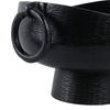 Decorative Pedestal Bowl with 2 Ring Handles | 16" Organic Black