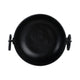 Decorative Pedestal Bowl with 2 Ring Handles | 16" Organic Black
