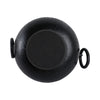 Decorative Pedestal Bowl with 2 Ring Handles | 16" Organic Black