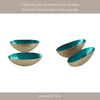 Decorative Oval Bowl Set of 2 | Handcrafted Gold & Blue Metal & Enamel