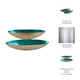 Decorative Oval Bowl Set of 2 | Handcrafted Gold & Blue Metal & Enamel