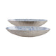Verny Oval Bowl Set of 2 | Metal & Enamel | Light Blue | 20 & 23"