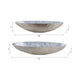 Verny Oval Bowl Set of 2 | Metal & Enamel | Light Blue | 20 & 23"