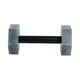 Gym Dumbbell Decor | 8x4 Green Marble Hexagon Heads, Black Handle