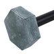 Gym Dumbbell Decor | 8x4 Green Marble Hexagon Heads, Black Handle