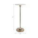 Xylan Drink Table with Gold Metal Base | Sleek 10 Inch White Marble Top