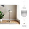 Xylan Drink Table with Gold Metal Base | Sleek 10 Inch White Marble Top