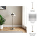 Xylan Drink Table with Gold Metal Base | Sleek 10 Inch White Marble Top