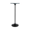 10" Round Accent Drink Table | Trumpet Base | Green Marble | Black Metal Pedestal