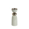 Decorative Curvy Taper Candle Holder | 10" Tall Muted Sage Green Iron