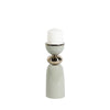 Decorative Curvy Taper Candle Holder | 10" Tall Muted Sage Green Iron