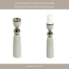 Decorative Curvy Taper Candle Holder | 10" Tall Muted Sage Green Iron