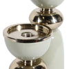 Decorative Curvy Taper Candle Holder | 10" Tall Muted Sage Green Iron