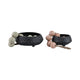 Decorative Bowl Set of 2 | Tapered Shape & Lined Textured | Black Ecomix
