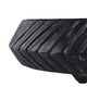 Decorative Bowl Set of 2 | Tapered Shape & Lined Textured | Black Ecomix