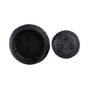 Decorative Bowl Set of 2 | Tapered Shape & Lined Textured | Black Ecomix
