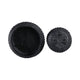 Decorative Bowl Set of 2 | Tapered Shape & Lined Textured | Black Ecomix