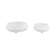Decorative Bowl Set of 2 | Tapered Line Textured White Ecomix 15 11"