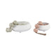 Decorative Bowl Set of 2 | Tapered Line Textured White Ecomix 15 11"