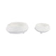 Decorative Bowl Set of 2 | Tapered Line Textured White Ecomix 15 11"
