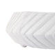 Decorative Bowl Set of 2 | Tapered Line Textured White Ecomix 15 11"