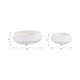 Decorative Bowl Set of 2 | Tapered Line Textured White Ecomix 15 11"