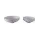 Traditional Decorative Bowl Set of 2 | Elevated Pedestal Base | White Ecomix