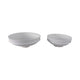 Traditional Decorative Bowl Set of 2 | Elevated Pedestal Base | White Ecomix
