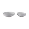 Traditional Decorative Bowl Set of 2 | Elevated Pedestal Base | White Ecomix