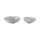 Traditional Decorative Bowl Set of 2 | Elevated Pedestal Base | White Ecomix