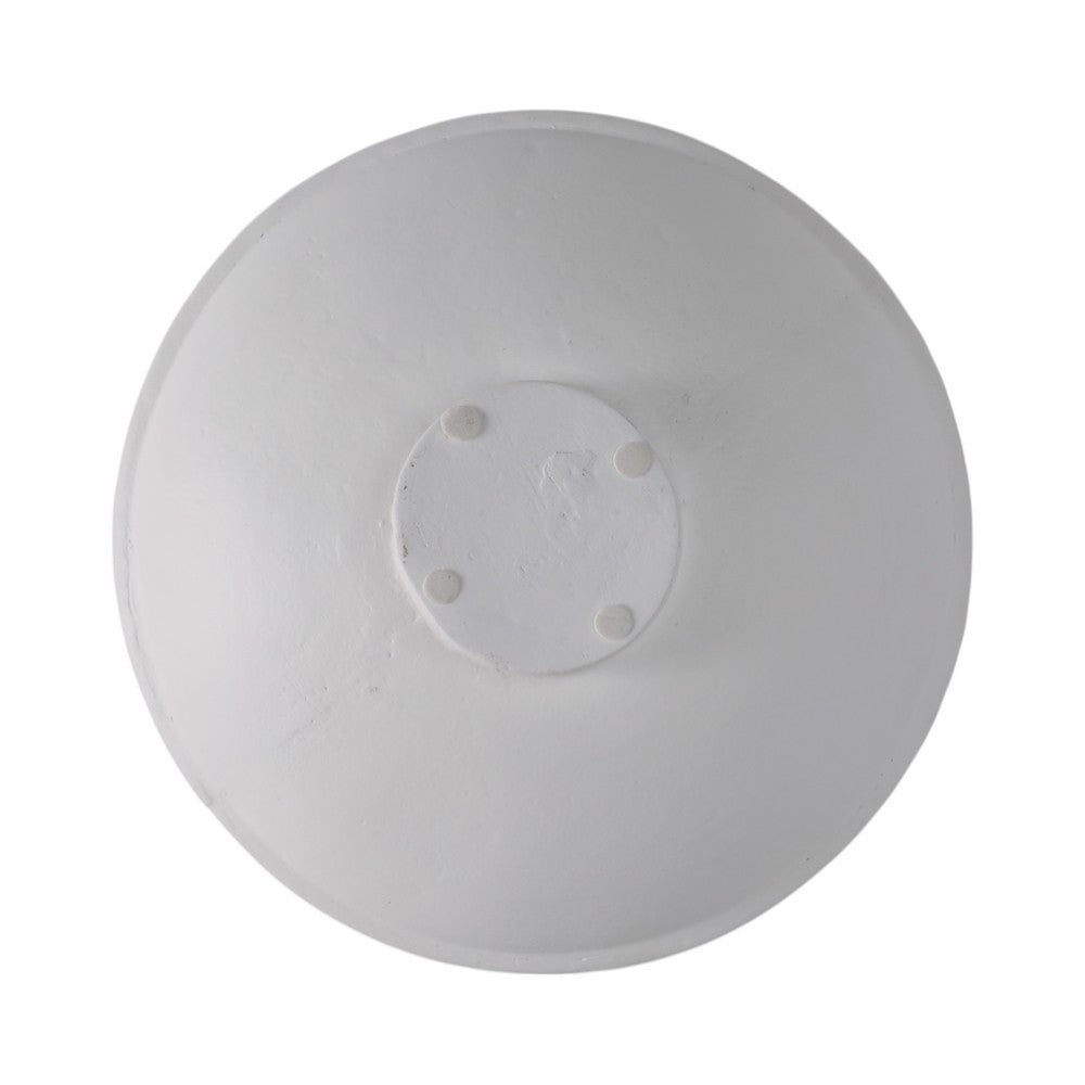 Traditional Decorative Bowl Set of 2 | Elevated Pedestal Base | White Ecomix