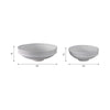 Traditional Decorative Bowl Set of 2 | Elevated Pedestal Base | White Ecomix