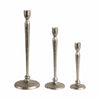 Roth Tapered Candle Holder | Silver Forged Cast Iron Style Look | 15"