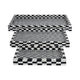 Nesting Decor Tray Set of 3 | Black & White 3D Checkered Pattern Resin