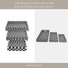 Nesting Decor Tray Set of 3 | Black & White 3D Checkered Pattern Resin