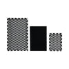 Nesting Decor Tray Set of 3 | Black & White 3D Checkered Pattern Resin