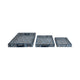 3pc Decorative Serving Trays w White Inlay | 13 | 18 | 24 Blue Resin