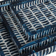 3pc Decorative Serving Trays w White Inlay | 13 | 18 | 24 Blue Resin