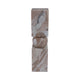 Taper Candle Holder | Classic Stack Design 12" White & Brown Marble