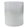 Hurricane Candle Holder | Cylinder Shape Clear Glass | Frosted Bottom