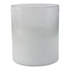 Hurricane Candle Holder | Cylinder Shape Clear Glass | Frosted Bottom