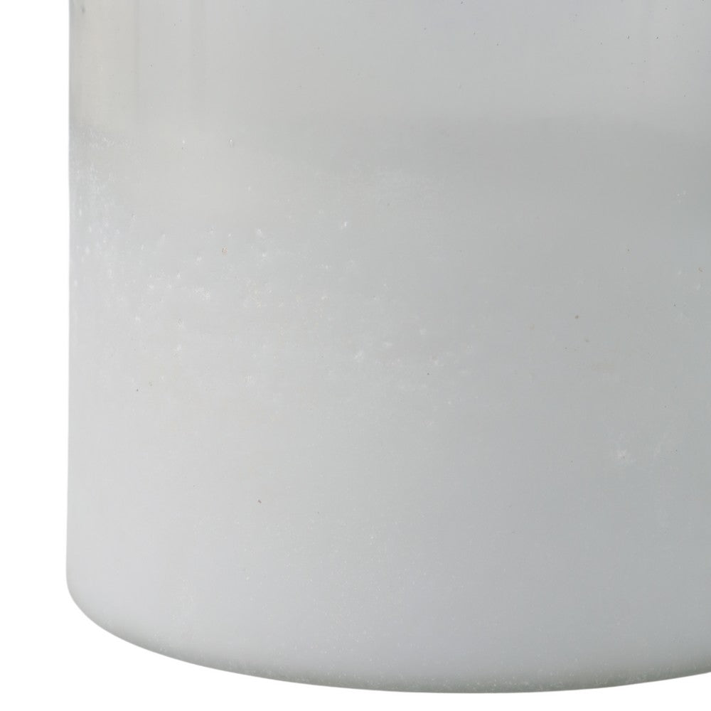Hurricane Candle Holder | Cylinder Shape Clear Glass | Frosted Bottom