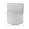 Hurricane Candle Holder | Cylinder Shape Clear Glass | Frosted Bottom