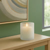 Hurricane Candle Holder | Cylinder Shape Clear Glass | Frosted Bottom