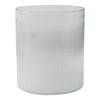Hurricane Candle Holder | Cylinder Shape Clear Glass | Frosted Bottom