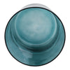 Decorative Coastal Hurricane Candle Holder | Frosted Blue Glass | 12"