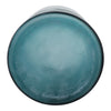 Decorative Coastal Hurricane Candle Holder | Frosted Blue Glass | 12"