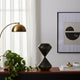 Decorative 90 Minute Glass Sand Timer | 10" Modern Black Glass